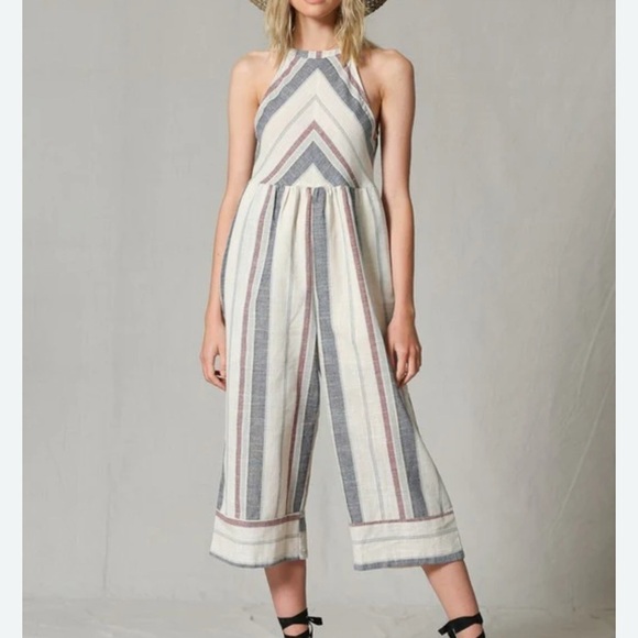 By Together Pants - By Together Multicolor Chevron Jumpsuit